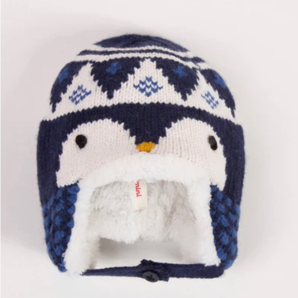 Catimini Baby Penguin Padded Jacquard Knit Hat